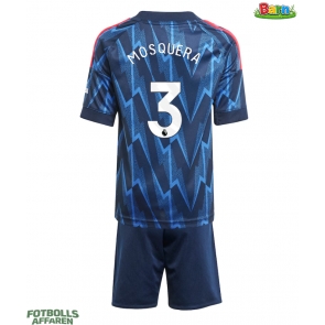 Arsenal Cristhian Mosquera #3 Bortaställ Barn 2025-26 Kortärmad (+ Korta byxor)